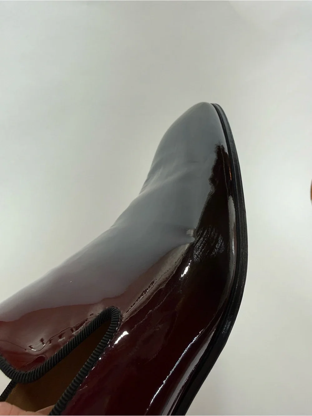 Christian Louboutin Men's Two-Tone ombré Patent Leather Loafers in Red and Black